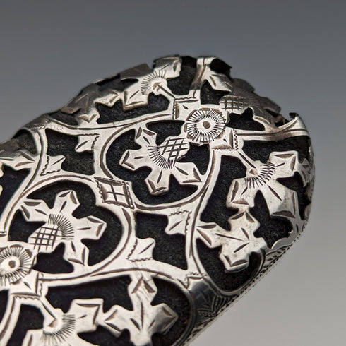 1901年 英国アンティーク 純銀製 シャトレーン メガネケース Hilliard and Thomason