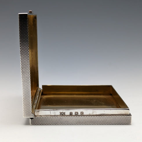 1949 British Vintage Sterling Silver Rose Decoration Cigarette Case 101g JHC