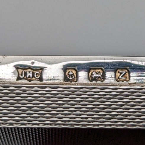 1949 British Vintage Sterling Silver Rose Decoration Cigarette Case 101g JHC