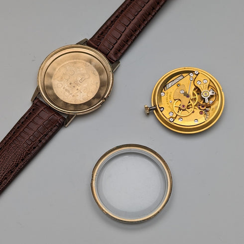 1970 英國復古 JW Benson K9 純金錶殼男錶運作良好