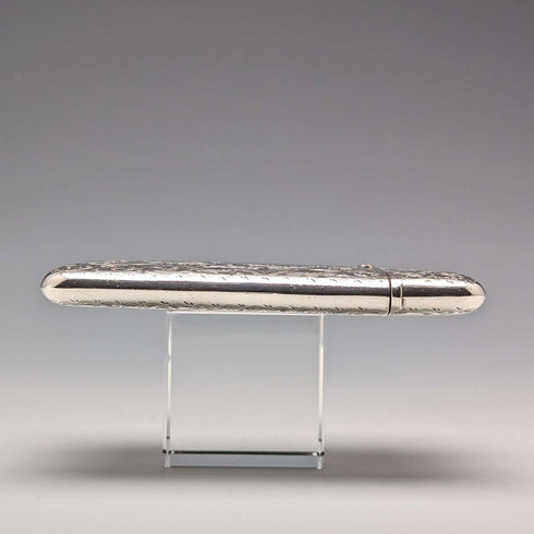 1898 British Antique Sterling Silver Card Case 75g Saunders and Shepherd