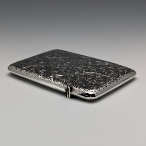 1898年 英国アンティーク 純銀製 カードケース 75g Saunders and Shepherd