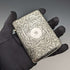 1898 British Antique Sterling Silver Card Case 75g Saunders and Shepherd