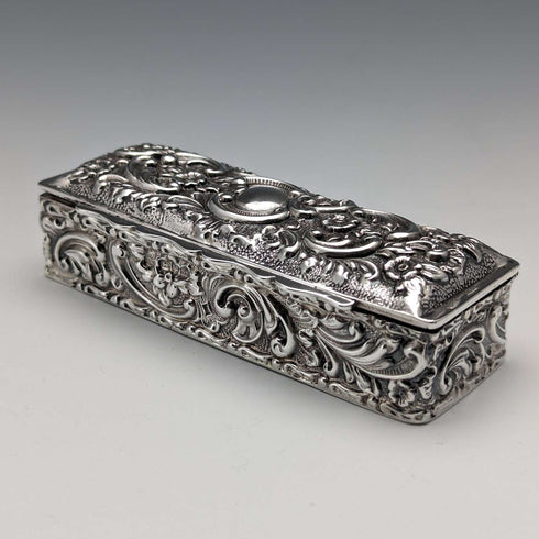 1901 British Antique Sterling Silver Box 71g George Nathan