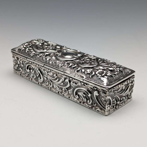1901 British Antique Sterling Silver Box 71g George Nathan