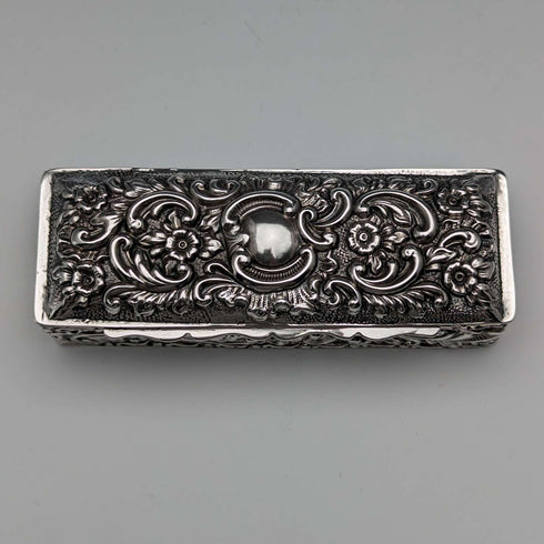 1901 British Antique Sterling Silver Box 71g George Nathan