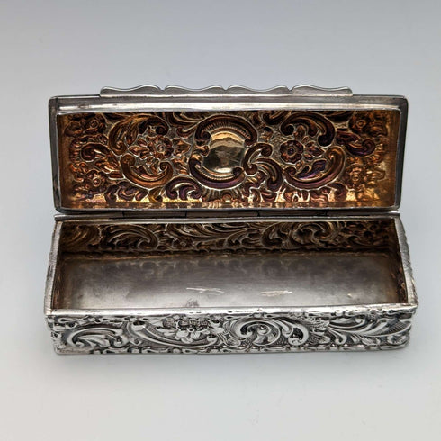 1901 British Antique Sterling Silver Box 71g George Nathan