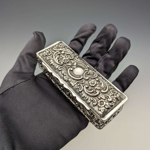 1901 British Antique Sterling Silver Box 71g George Nathan