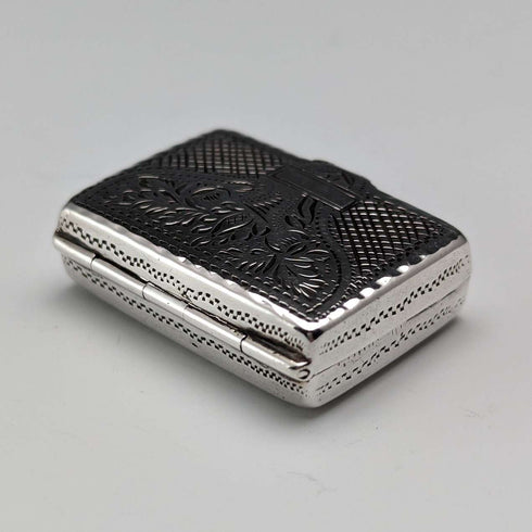 1832 British Antique Sterling Silver Vinaigrette with Sponge John Bettridge