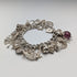 British vintage sterling silver charm bracelet 100g