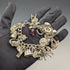 British vintage sterling silver charm bracelet 100g