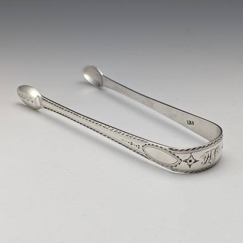 1800 British Antique Sterling Silver Sugar Tongs 28g Stephen Adams
