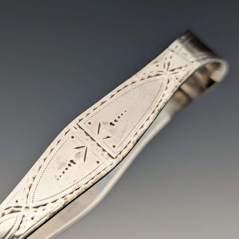1793年 英国アンティーク 純銀製 シュガートング 32g Peter and Ann Bateman