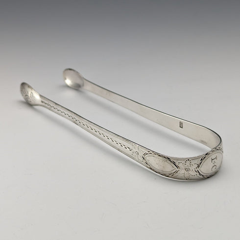 約 1800 年英國古董純銀糖鉗 25 克喬治史密斯四世