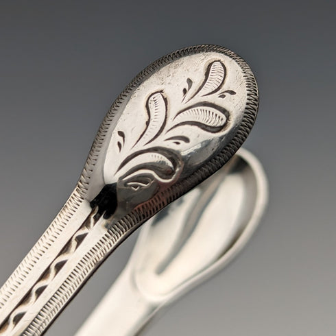 約 1800 年英國古董純銀糖鉗 25 克喬治史密斯四世