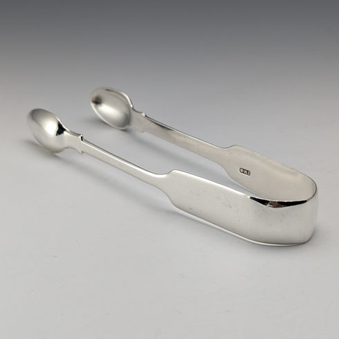 1823 British Antique Sterling Silver Sugar Tongs 27g John William Blake