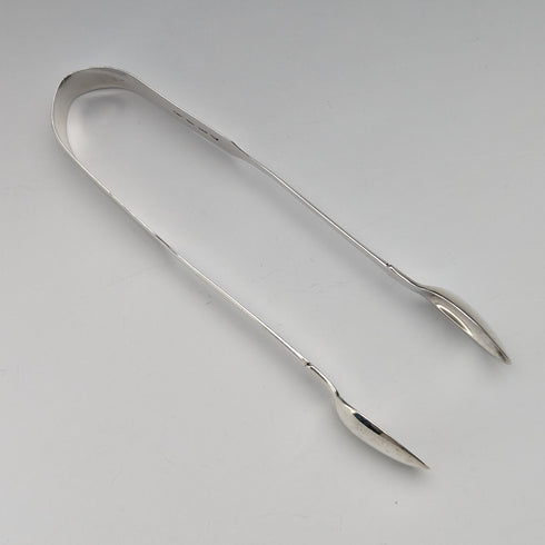 1823 British Antique Sterling Silver Sugar Tongs 27g John William Blake