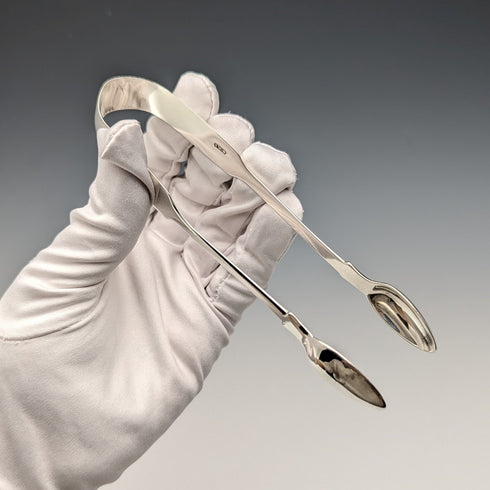1823 British Antique Sterling Silver Sugar Tongs 27g John William Blake