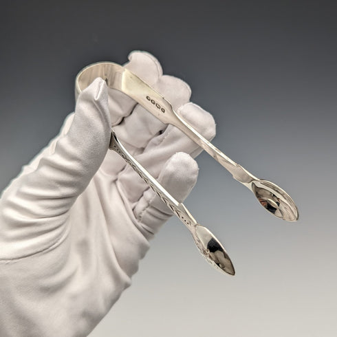 1885年 英国アンティーク 純銀製 シュガートング 28g Wakely and Wheeler