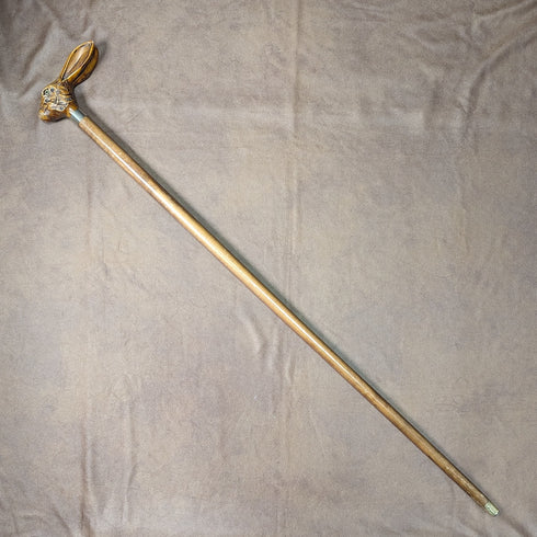 英国ヴィンテージ 紳士用ステッキ 樹脂製ラビットヘッドハンドル 90cm