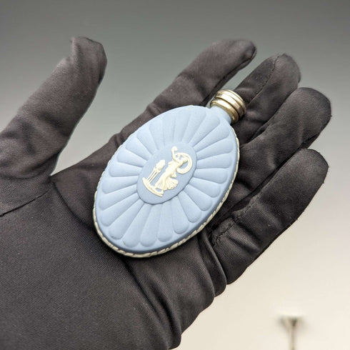 British Vintage Wedgwood Jasperware Oval Perfume Bottle