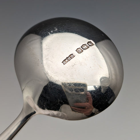 1920 British Antique Sterling Silver Tea Caddy Spoon James Dixon and Sons