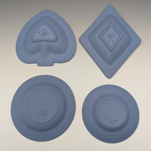 British Vintage Wedgwood Jasperware Dish Set of 4 Pale Blue