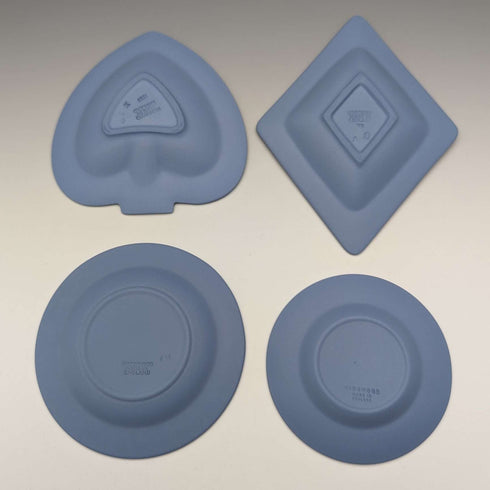 British Vintage Wedgwood Jasperware Dish Set of 4 Pale Blue
