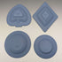 British Vintage Wedgwood Jasperware Dish Set of 4 Pale Blue
