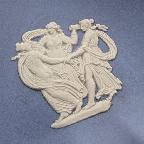 British Vintage Wedgwood Jasperware Dish Set of 4 Pale Blue