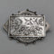 British antique silver flower and bird design brooch