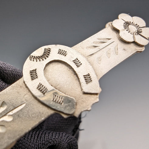 1897年 英国アンティーク 純銀製 馬蹄デザイン ブローチ Ward Brothers