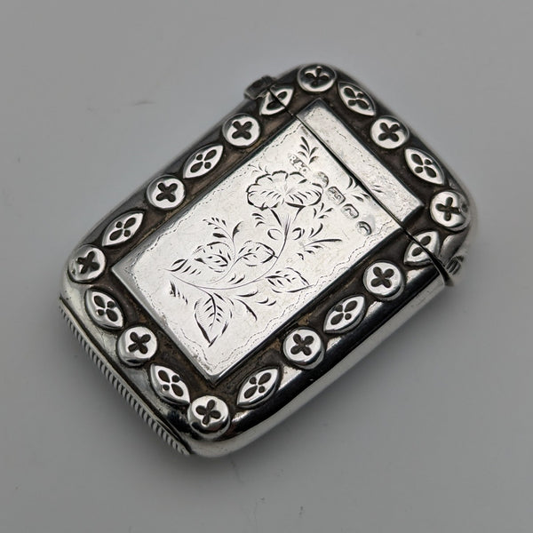 1893年 英国アンティーク 純銀製 ヴェスタケース 12g マッチケース Revell and Co