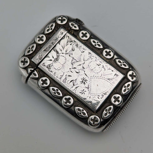 1893 British Antique Sterling Silver Vesta Case 12g Match Case Revell and Co