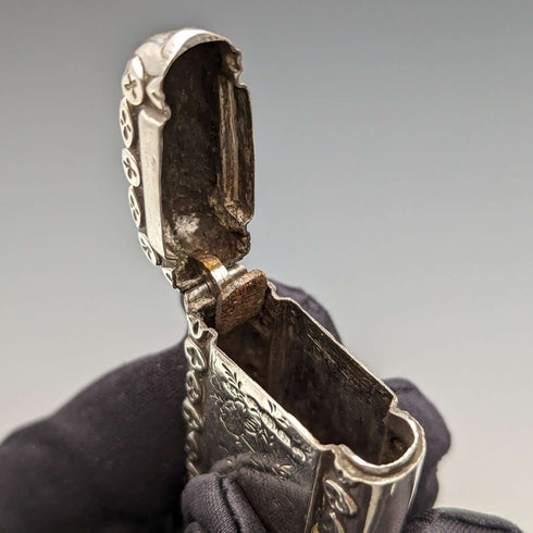 1893 British Antique Sterling Silver Vesta Case 12g Match Case Revell and Co