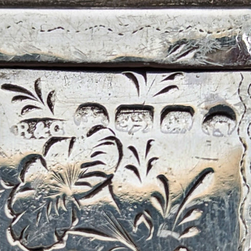 1893 British Antique Sterling Silver Vesta Case 12g Match Case Revell and Co