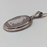 British Vintage Wedgwood Sterling Silver & Lilac Jasper Pendant Necklace