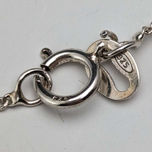 British Vintage Wedgwood Sterling Silver & Lilac Jasper Pendant Necklace