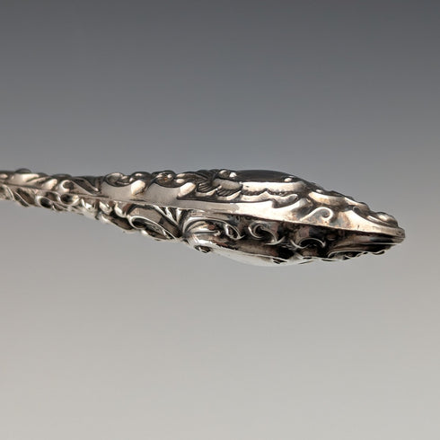 1907 British Antique Sterling Silver Handle Large Button Hook 24cm