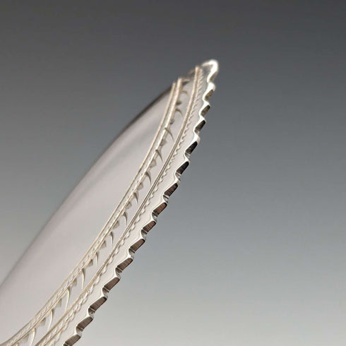 1925 British Antique White Pearl Handle Bread Knife Boxed John Batt