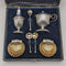 Circa 1910 British Antique Silver Plated Seasoning Container Set Boxed