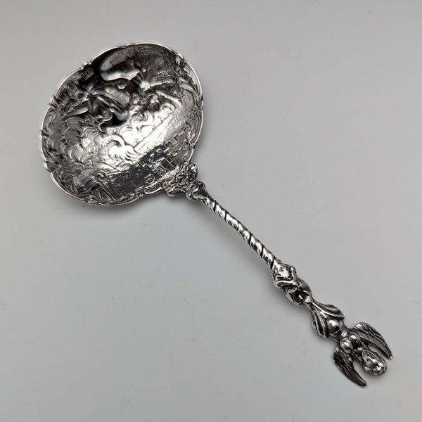 1901 年英國古董純銀茶盒湯匙 Elly Isaac Miller
