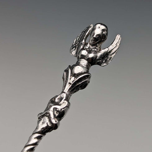 1901 British Antique Sterling Silver Tea Caddy Spoon Elly Isaac Miller