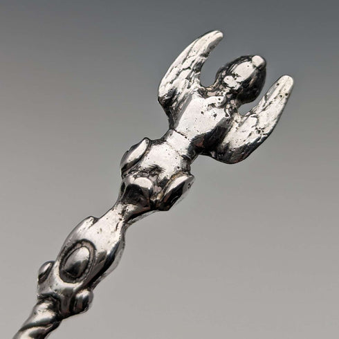 1901 British Antique Sterling Silver Tea Caddy Spoon Elly Isaac Miller