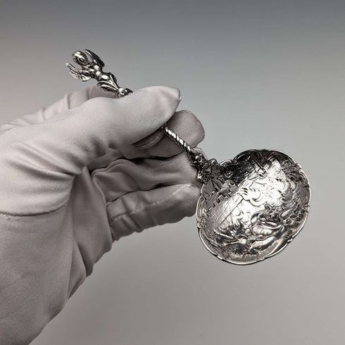 1901 British Antique Sterling Silver Tea Caddy Spoon Elly Isaac Miller