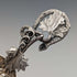 1880 British Antique Sterling Silver Tea Caddy Spoon with Grape Decoration