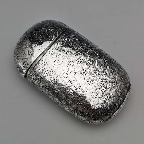 1876 British Antique Sterling Silver Vesta Case 33g Match Case Howard James