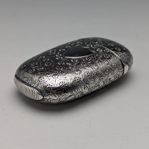 1876 British Antique Sterling Silver Vesta Case 33g Match Case Howard James