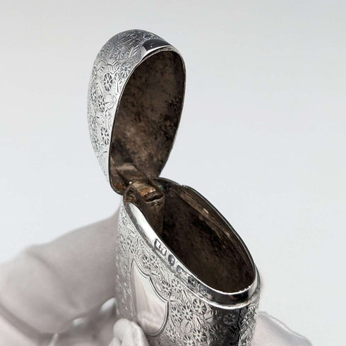 1876 British Antique Sterling Silver Vesta Case 33g Match Case Howard James