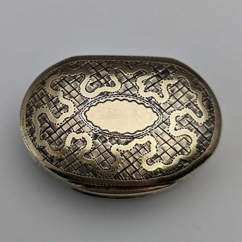 1819 British Antique Sterling Silver Vinaigrette with Sponge John Shaw